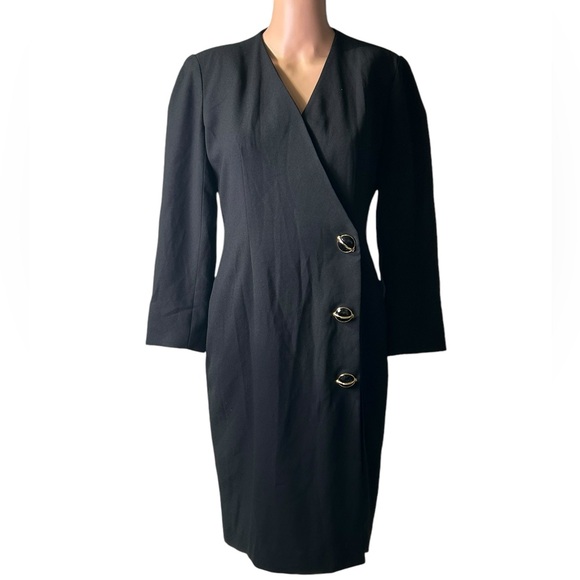 RICKEY FREEMAN for TERI JON vintage 1990s sheath dress business workwear size 4 - Picture 1 of 11